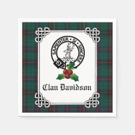 Guardanapo De Papel Crachá Clan Davidson Crest e Feriado Tartan