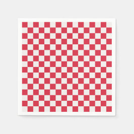 Guardanapo De Papel Cranberry fizz checkerboard pattern