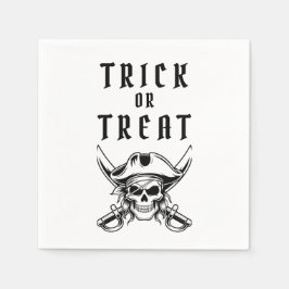 Guardanapo De Papel Crânio de Pirata Assustador Dia das Bruxas Doces o