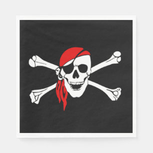 Guardanapo De Papel Crânio de Pirata e Crossbones