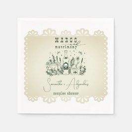 Guardanapo De Papel Crânio do Casamento da Marga Festa Mexicana do Cas