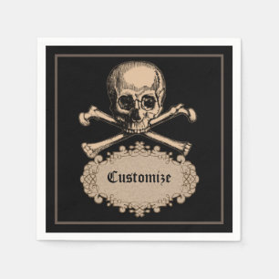 Guardanapo De Papel Crânio e Crossbones