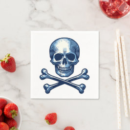 Guardanapo De Papel Crânio e Crossbones Papel Náutico Nápoles