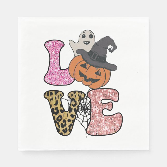 Guardanapo De Papel crânio giro cão roxineira crânio halloween (Frente)