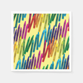 Guardanapo De Papel Crayons - Festa Aniversário de criança Arte Colori