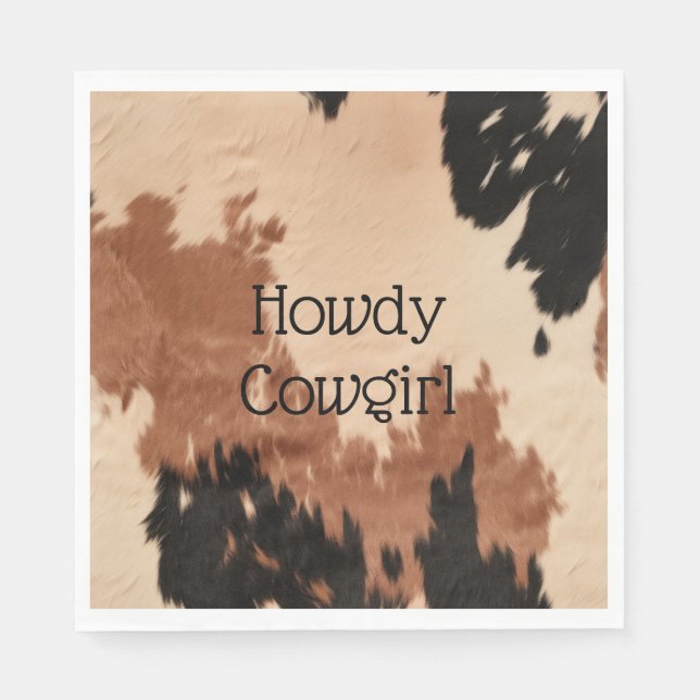 Guardanapo De Papel Cream Brown Cowhide (Frente)