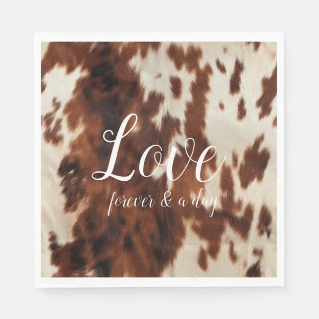 Guardanapo De Papel Cream Cowhide Castanho (Frente)