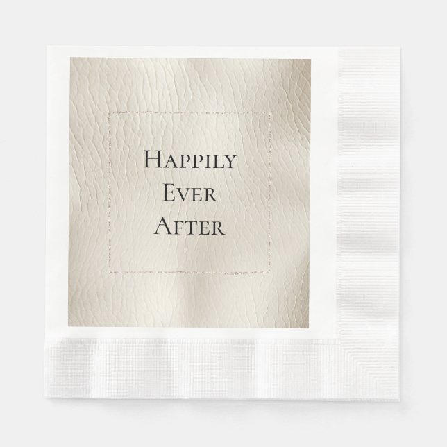 Guardanapo De Papel Cream Faux Leather (Frente)