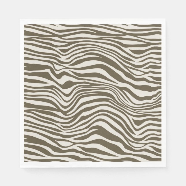Guardanapo De Papel Cream Zebra Brown (Frente)