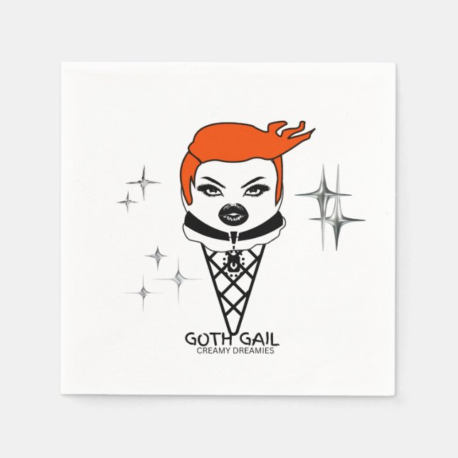 Guardanapo De Papel Creamy Dreamies Goth Gail drink napkins  (Frente)