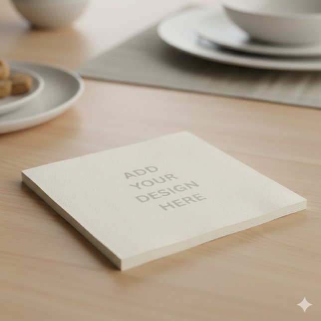 Guardanapo De Papel Create Your Own Custom Design Ecru Cocktail Paper  (Criador carregado)