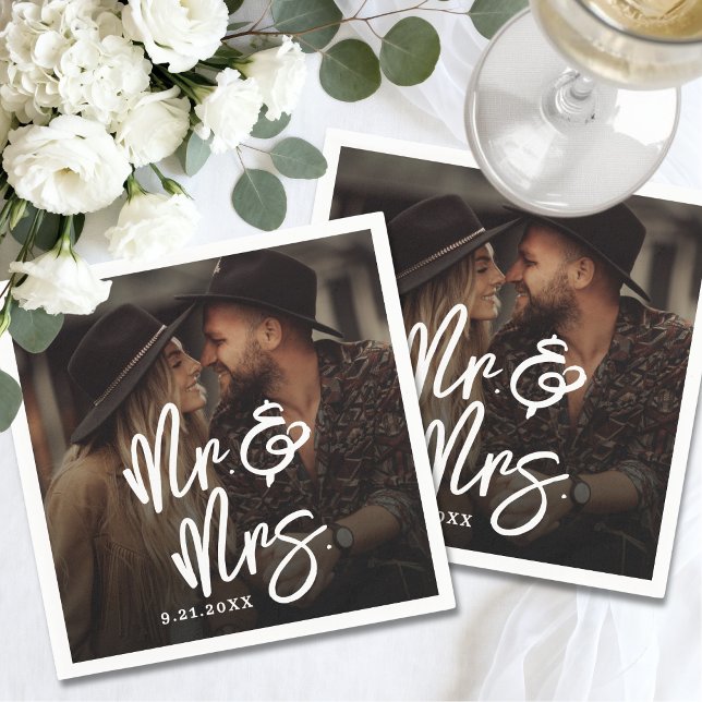 Guardanapo De Papel Create Your Own Photo Wedding (Create Your Own Photo Wedding Napkins)