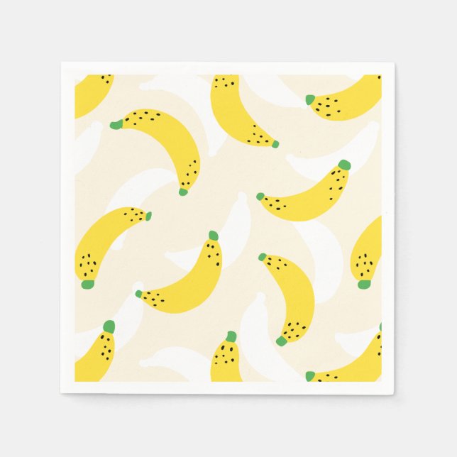 Guardanapo De Papel Creme Amarelo Pop de Banana (Frente)