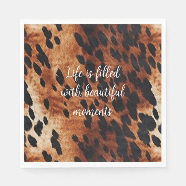 Guardanapo De Papel Creme Castanho-negro (Frente)