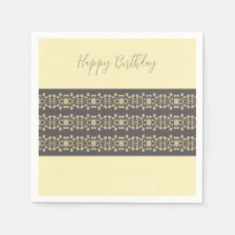 Guardanapo De Papel Creme Elegante E Taupe