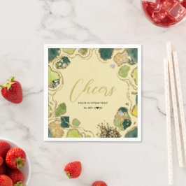 Guardanapo De Papel Creme | Elegante Estiloso Falso Ouro Brindes
