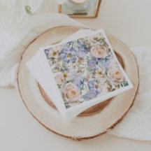 Creme Floral Azul Empoeirado