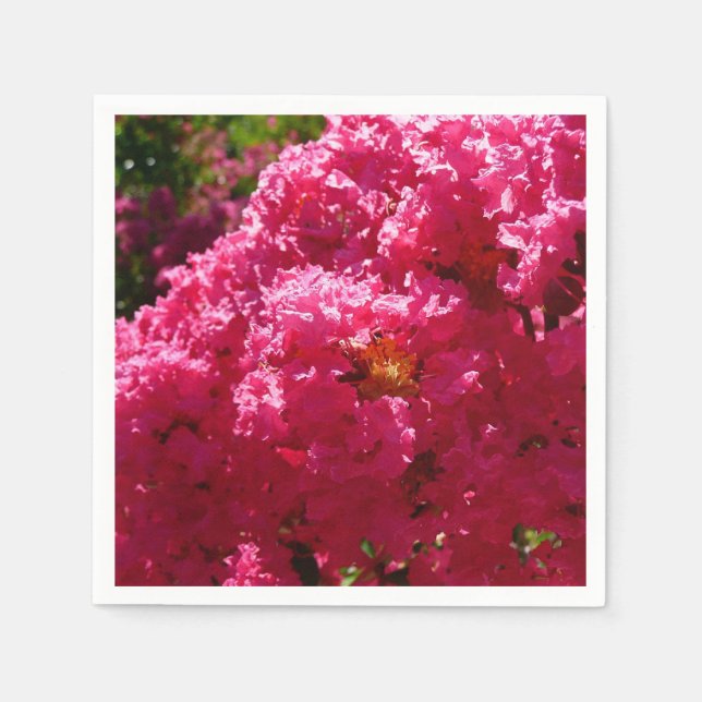 Guardanapo De Papel Crepe Myrtle Tree Magenta Floral (Frente)