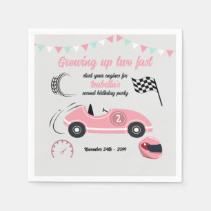 Guardanapo De Papel Crescendo Dois Carro De Corrida Rosa Festiva Rápid