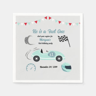 Guardanapo De Papel Crescendo Dois Carro Rápido Azul Raça Azul Anivers