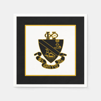 Guardanapo De Papel Crest da Phi Chi Theta | Dourado e Preto
