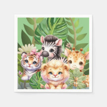 Criança Selvagem Selva Kawaii Animais