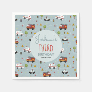 Guardanapo De Papel Crianças de Aniversário com Padrão de Transporte A