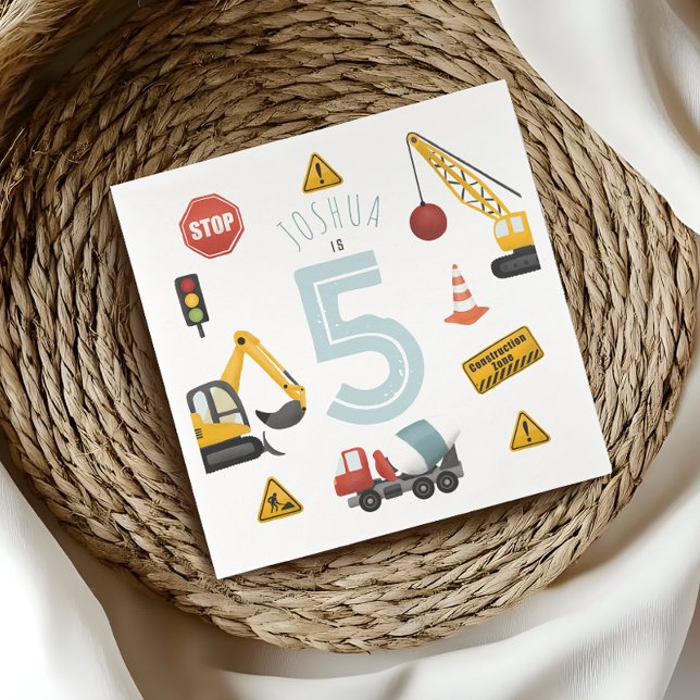 Guardanapo De Papel Crianças de Construção Azul, 5, Meninos (Criador carregado)