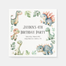 Crianças Dinossauro Bonito Era Festa de aniversári