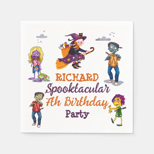 Guardanapo De Papel Crianças Fingem O Halloween Figurume Bir Papel Nap (Frente)