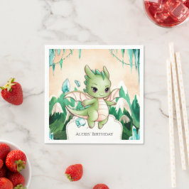 Guardanapo De Papel Crianças Míticas Dragão Aniversário