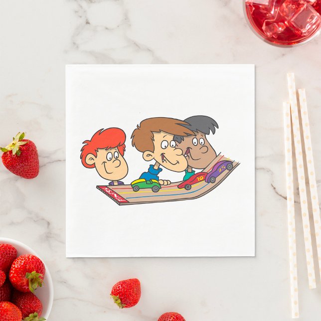 Guardanapo De Papel Crianças Pinewood Derby Car Race (Criador carregado)