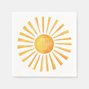 Guardanapo De Papel Crianças Sol Feliz Aniversário