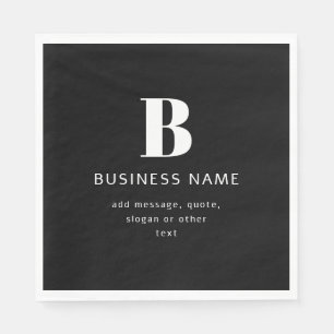 Guardanapo De Papel Criar Nome Comercial, Monograma e Texto Adicional