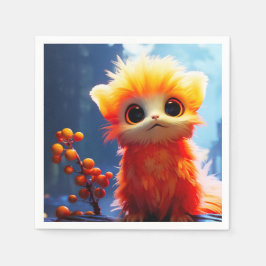 Guardanapo De Papel Criatura Laranja