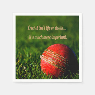 Guardanapo De Papel Cricket Red Ball Motivação Engraçada
