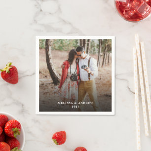 Guardanapo De Papel Crie a sua própria noiva e o casamento de fotos d