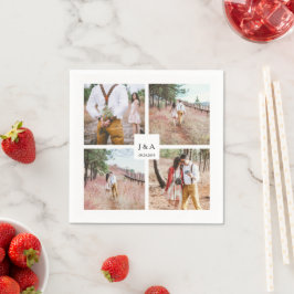 Guardanapo De Papel Crie seu próprio casamento elegante de colagem de 