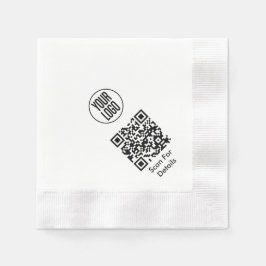 Guardanapo De Papel Crie seu próprio logotipo de restaurante Código QR