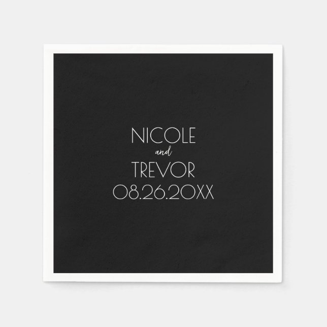 Guardanapo De Papel Crie seu próprio - Preto (Frente)