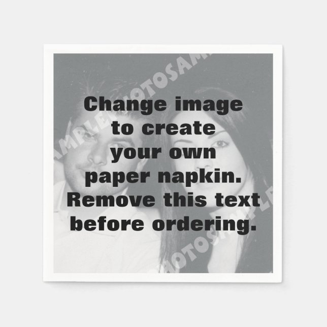 Guardanapo De Papel Crie sua própria foto personalizada (Frente)