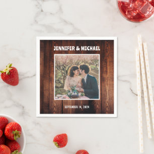 Guardanapo De Papel Crie sua própria noiva fotográfica e casamento nob