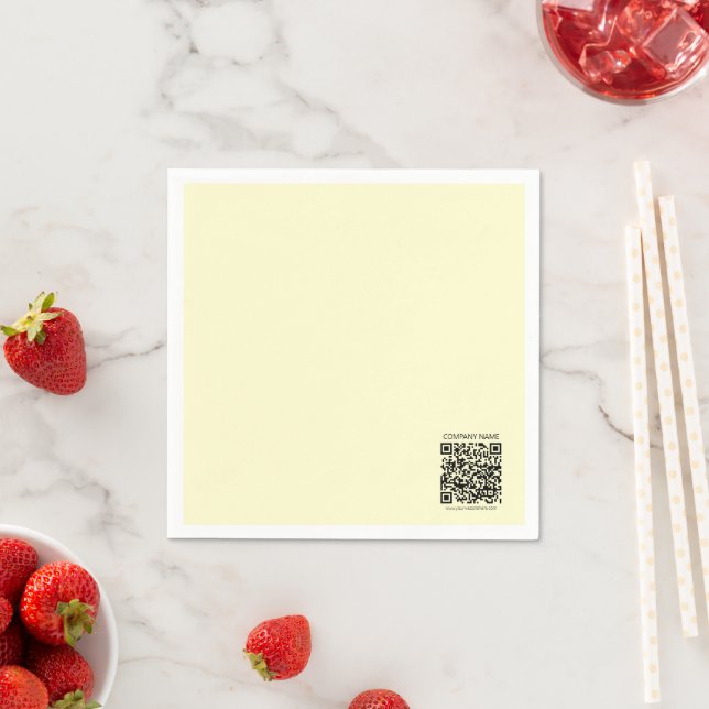 Guardanapo De Papel Crie um Código QR | Amarelo Claro (Insitu)