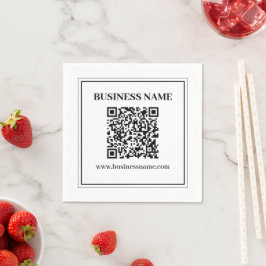 Guardanapo De Papel Crie um código QR escaneável | Preto & Branco
