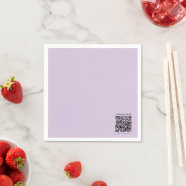 Guardanapo De Papel Crie um Código QR | Lilás Lavanda Claro
