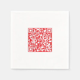 Guardanapo De Papel Crie um código QR vermelho (editável) que possa se