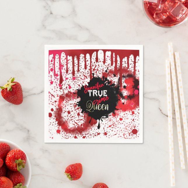 Guardanapo De Papel Crimes Verdadeiros, Rainha Personalizada, Copas de (Insitu)
