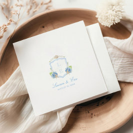 Guardanapo De Papel Crista Monograma Costeira Casamento