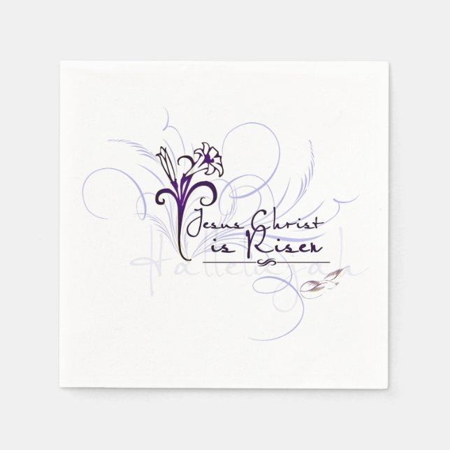 Guardanapo De Papel Cristo é Risen! Papel Napkins (Frente)