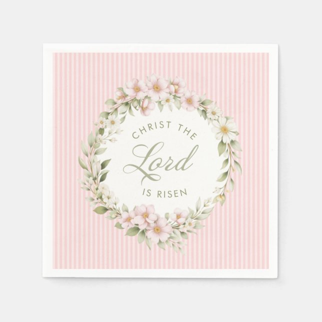 Guardanapo De Papel Cristo, o Senhor, Ressuscitou | Flores da Primaver (Frente)